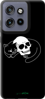 TPU чехол Із зображенням кота та черепа для Motorola Edge 50 Neo 5G - 6491b-3794 изображение 