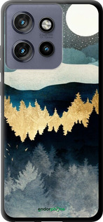 TPU чехол Ночной пейзаж с лесом и горами для Motorola Edge 50 Neo 5G - 6493b-3794 изображение 