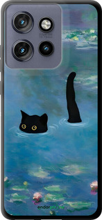 TPU чехол С изображением кота и водяной лилии Monet для Motorola Edge 50 Neo 5G - 6519b-3794 изображение 