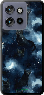 TPU чехол Изображение Кошек с тёмной акварелью для Motorola Edge 50 Neo 5G - 6521b-3794 изображение 