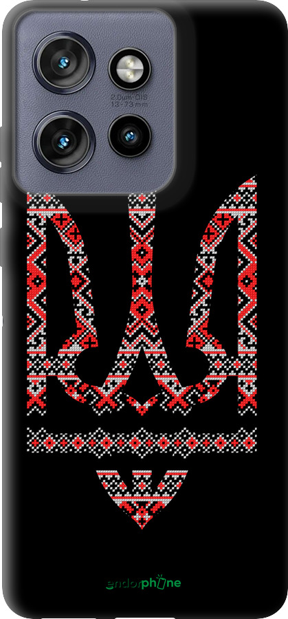 TPU чехол Герб - вышиванка на черном фоне для Motorola Edge 50 Neo 5G - 1196b-3794 изображение 