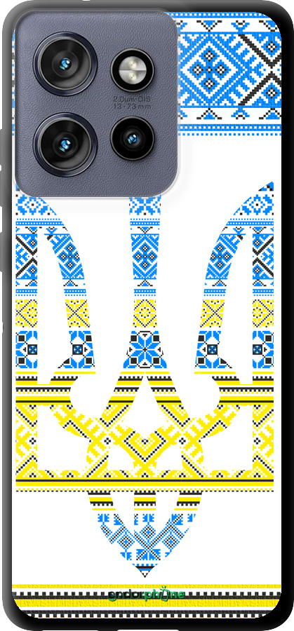 TPU чехол Герб - вышиванка желто-голубая для Motorola Edge 50 Neo 5G - 1197b-3794 изображение 