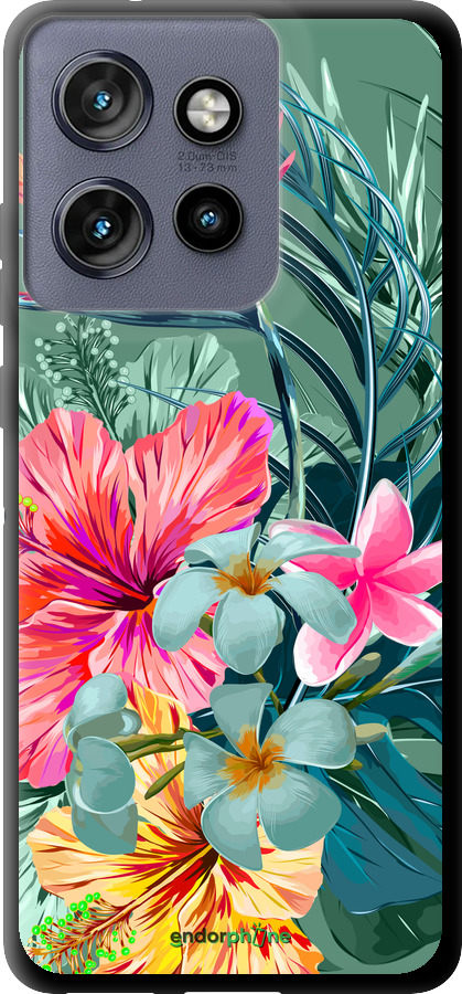 TPU чехол Тропічні квіти v1 для Motorola Edge 50 Neo 5G - 4667b-3794 изображение 