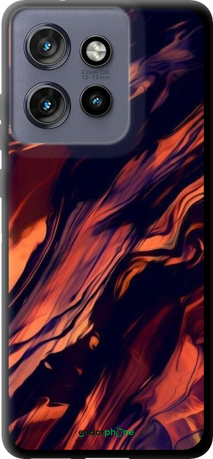TPU чехол Чорно-помаранчева абстракція для Motorola Edge 50 Neo 5G - 5340b-3794 изображение 