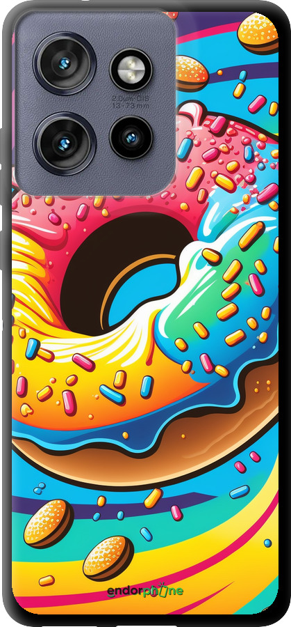TPU чехол Пончик радуга для Motorola Edge 50 Neo 5G - 5584b-3794 изображение 