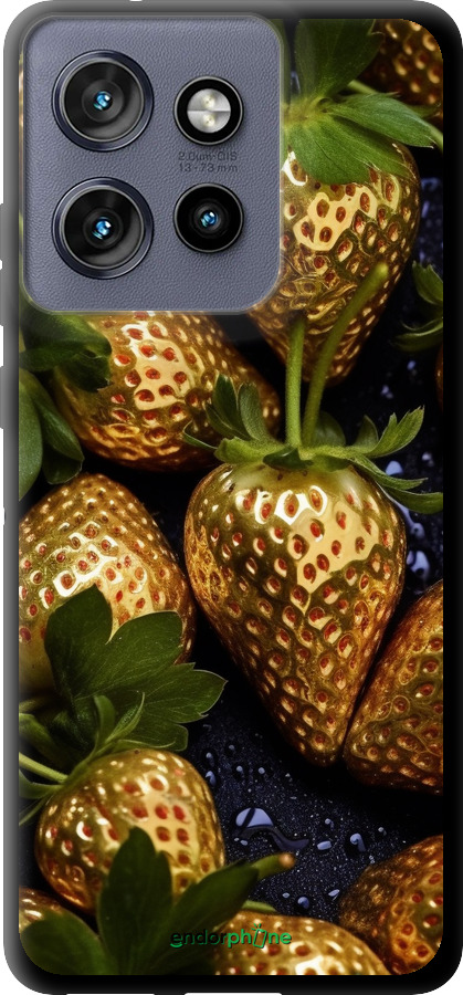 TPU чехол Золотая клубника для Motorola Edge 50 Neo 5G - 5637b-3794 изображение 
