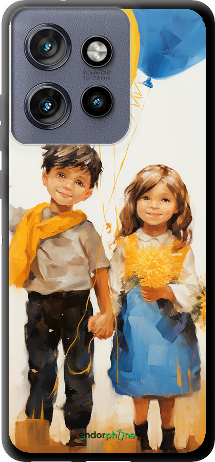 TPU чехол Дети с шариками для Motorola Edge 50 Neo 5G - 5659b-3794 изображение 