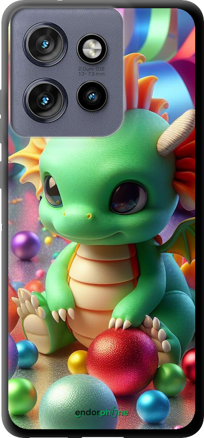 TPU чехол Веселий дракончик для Motorola Edge 50 Neo 5G - 5812b-3794 изображение 