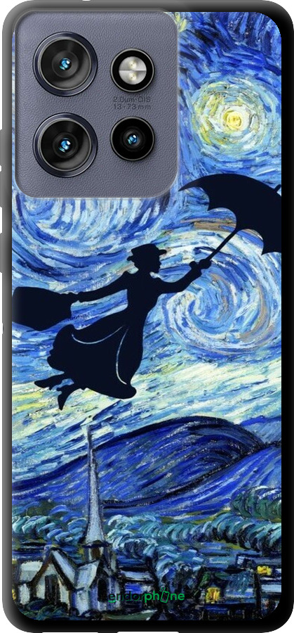 TPU чехол Із зображенням Мері Поппінс «Зоряна ніч» для Motorola Edge 50 Neo 5G - 6487b-3794 изображение 