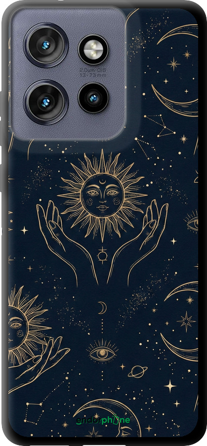 TPU чехол Celestial Harmony: Sun & Moon Gold Mystic Pattern для Motorola Edge 50 Neo 5G - 6778b-3794 изображение 