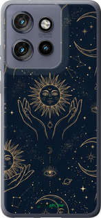Силиконовый чехол Celestial Harmony: Sun & Moon Gold Mystic Pattern для Motorola Edge 50 Neo 5G - 6778u-3794 изображение 