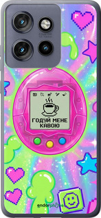 Силиконовый чехол 'Y2K Aesthetic Retro Pet: Годуй мене кавою' для Motorola Edge 50 Neo 5G изображение 5