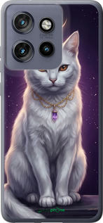 Силиконовый чехол Mystic White Cat Gothic Dark Purple Gold для Motorola Edge 50 Neo 5G - 6805u-3794 изображение 