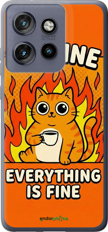 Силиконовый чехол Funny Cat для Motorola Edge 50 Neo 5G - 6786u-3794 изображение 