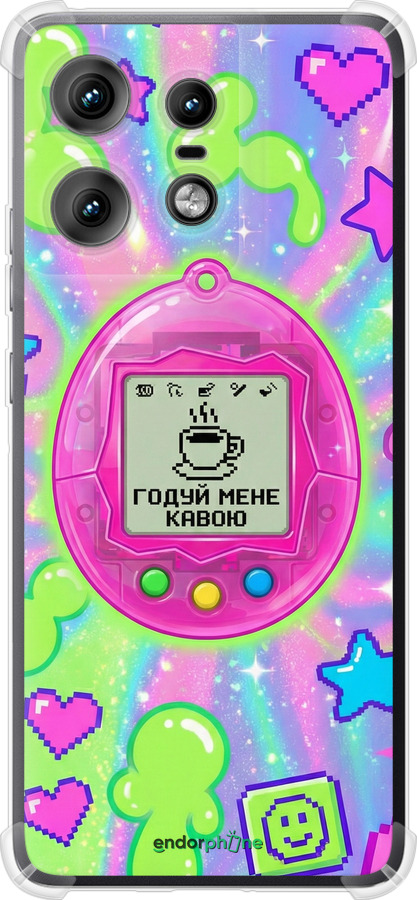 Силикон с усиленными углами чехол Y2K Aesthetic Retro Pet: Годуй мене кавою для Motorola Edge 50 Pro 5G - 6784sp-3710 изображение 