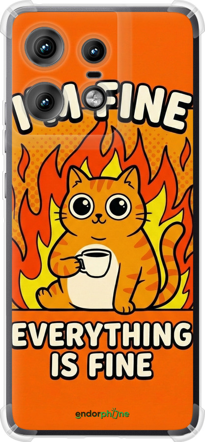 Силикон с усиленными углами чехол Funny Cat для Motorola Edge 50 Pro 5G - 6786sp-3710 изображение 