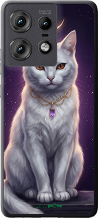 Силіконовий чехол Mystic White Cat Gothic Dark Purple Gold для Motorola Edge 50 Pro 5G - 6805u-3710 изображение 