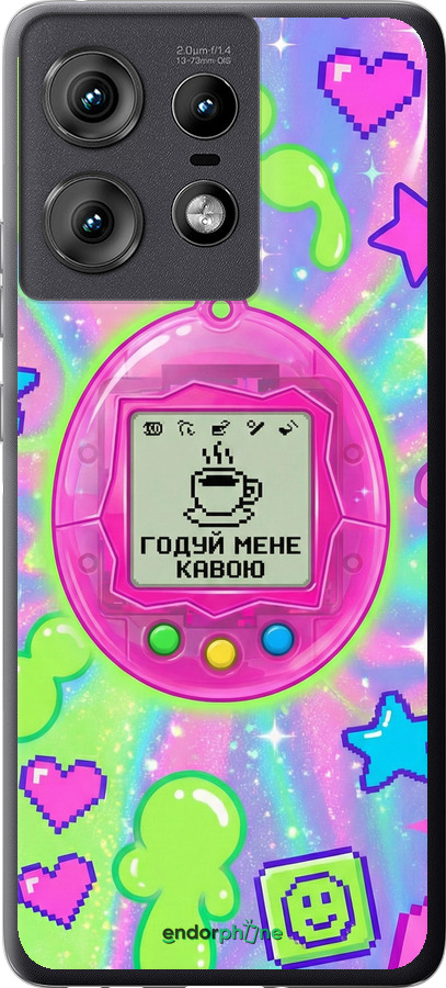 Силиконовый чехол Y2K Aesthetic Retro Pet: Годуй мене кавою для Motorola Edge 50 Pro 5G - 6784u-3710 изображение 