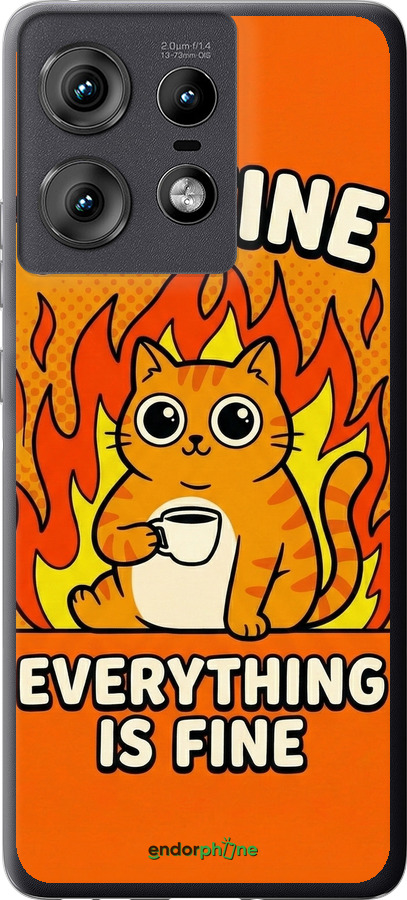 Силиконовый чехол Funny Cat для Motorola Edge 50 Pro 5G - 6786u-3710 изображение 
