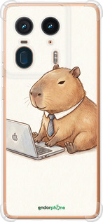 Силіконовий протиударний с посиленими кутами чехол Funny Capybara CEO Working для Motorola Moto X50 Ultra - 6777sp-3866 изображение 