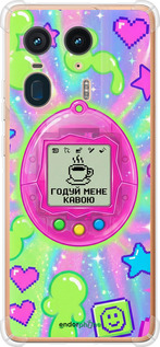 Силикон с усиленными углами чехол Y2K Aesthetic Retro Pet: Годуй мене кавою для Motorola Edge 50 Ultra - 6784sp-3760 изображение 