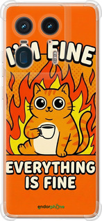 Силикон с усиленными углами чехол 'Funny Cat' для Motorola Moto X50 Ultra изображение 5