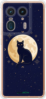 Силикон с усиленными углами чехол 'Cute Cat Celestial/Witchy' для Motorola Moto X50 Ultra изображение 3