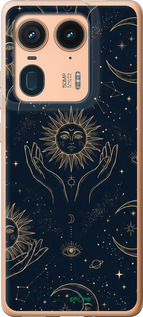 Силиконовый чехол 'Celestial Harmony: Sun & Moon Gold Mystic Pattern' для Motorola Moto X50 Ultra изображение 5