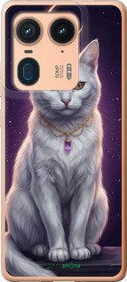 Силиконовый чехол Mystic White Cat Gothic Dark Purple Gold для Motorola Edge 50 Ultra - 6805u-3760 изображение 