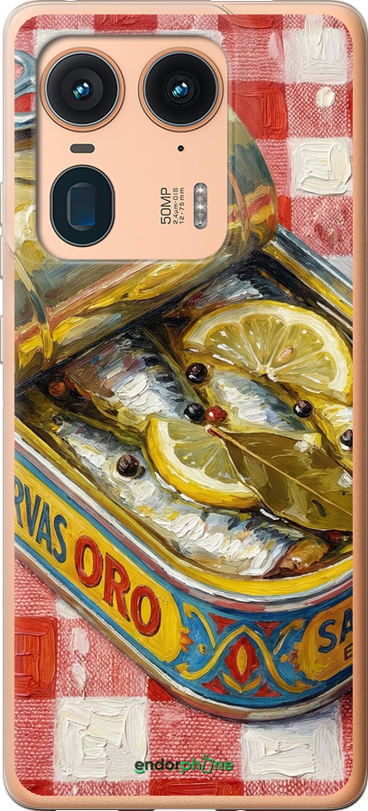 Силиконовый чехол Vintage Sardine Tin Phone для Motorola Moto X50 Ultra - 6772u-3866 изображение 