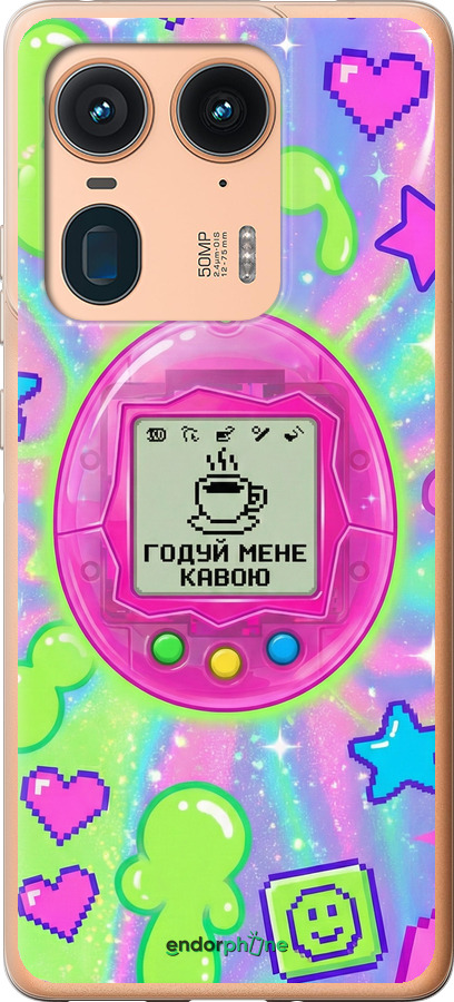Силиконовый чехол Y2K Aesthetic Retro Pet: Годуй мене кавою для Motorola Edge 50 Ultra - 6784u-3760 изображение 