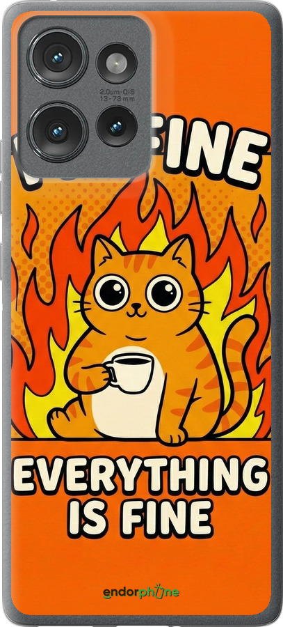 Силиконовый чехол Funny Cat для Motorola Edge 50 - 6786u-3788 изображение 