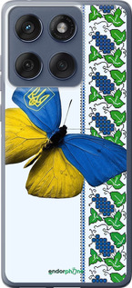 Силіконовий чехол Жовто-блакитний метелик  для Motorola Edge 60 Fusion 5G - 1054u-4021 изображение 