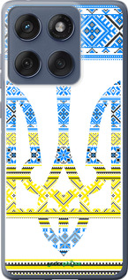 Силиконовый чехол Герб - вышиванка желто-голубая для Motorola Edge 60 Fusion 5G - 1197u-4021 изображение 