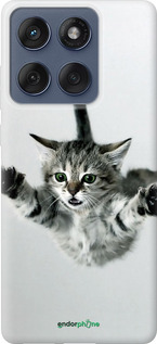 Силиконовый чехол Летящий котёнок для Motorola Edge 60 Fusion 5G - 2322u-4021 изображение 