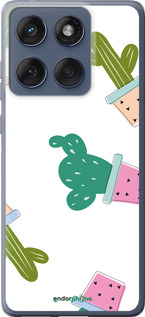 Силіконовий чехол Кактуси в горщиках для Motorola Edge 60 Fusion 5G - 3968u-4021 изображение 