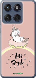 Силиконовый чехол Единорожка в пончике для Motorola Edge 60 Fusion 5G - 4282u-4021 изображение 