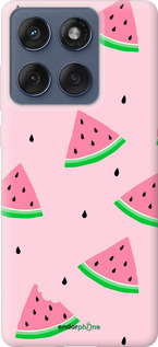 Силиконовый чехол Розовый арбуз для Motorola Edge 60 Fusion 5G - 4314u-4021 изображение 