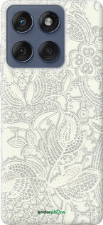 Силиконовый чехол Белое кружево для Motorola Edge 60 Fusion 5G - 4383u-4021 изображение 