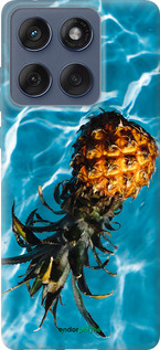 Силиконовый чехол Ананас на воде для Motorola Edge 60 Fusion 5G - 4384u-4021 изображение 