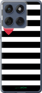 Силиконовый чехол Черно-белые полосы для Motorola Edge 60 Fusion 5G - 4461u-4021 изображение 