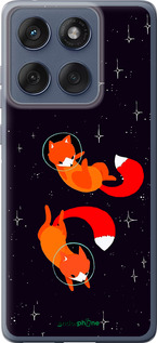 Силіконовий чехол Лисички в космосі для Motorola Edge 60 Fusion 5G - 4519u-4021 изображение 