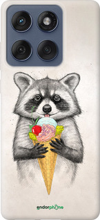 Силиконовый чехол Енотик с мороженым для Motorola Edge 60 Fusion 5G - 4602u-4021 изображение 