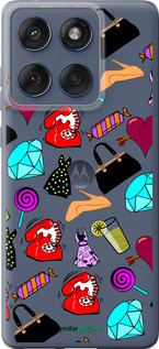 Силиконовый чехол stickers для Motorola Edge 60 Fusion 5G - 4757u-4021 изображение 