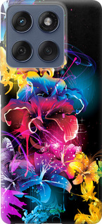 Силиконовый чехол Абстрактные цветы для Motorola Edge 60 Fusion 5G - 511u-4021 изображение 