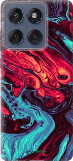 Силиконовый чехол Синяя красная абстакция для Motorola Edge 60 Fusion 5G - 5339u-4021 изображение 