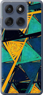 Силиконовый чехол Арт, абстракция, желтый, синий для Motorola Edge 60 Fusion 5G - 5382u-4021 изображение 