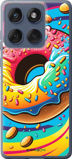 Силиконовый чехол Пончик радуга для Motorola Edge 60 Fusion 5G - 5584u-4021 изображение 