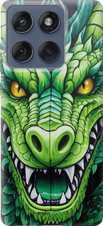 Силиконовый чехол Зелёный дракон для Motorola Edge 60 Fusion 5G - 5816u-4021 изображение 
