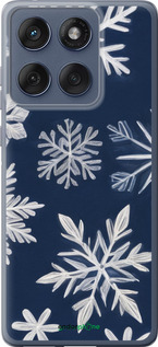 Силиконовый чехол Снежинки для Motorola Edge 60 Fusion 5G - 5821u-4021 изображение 